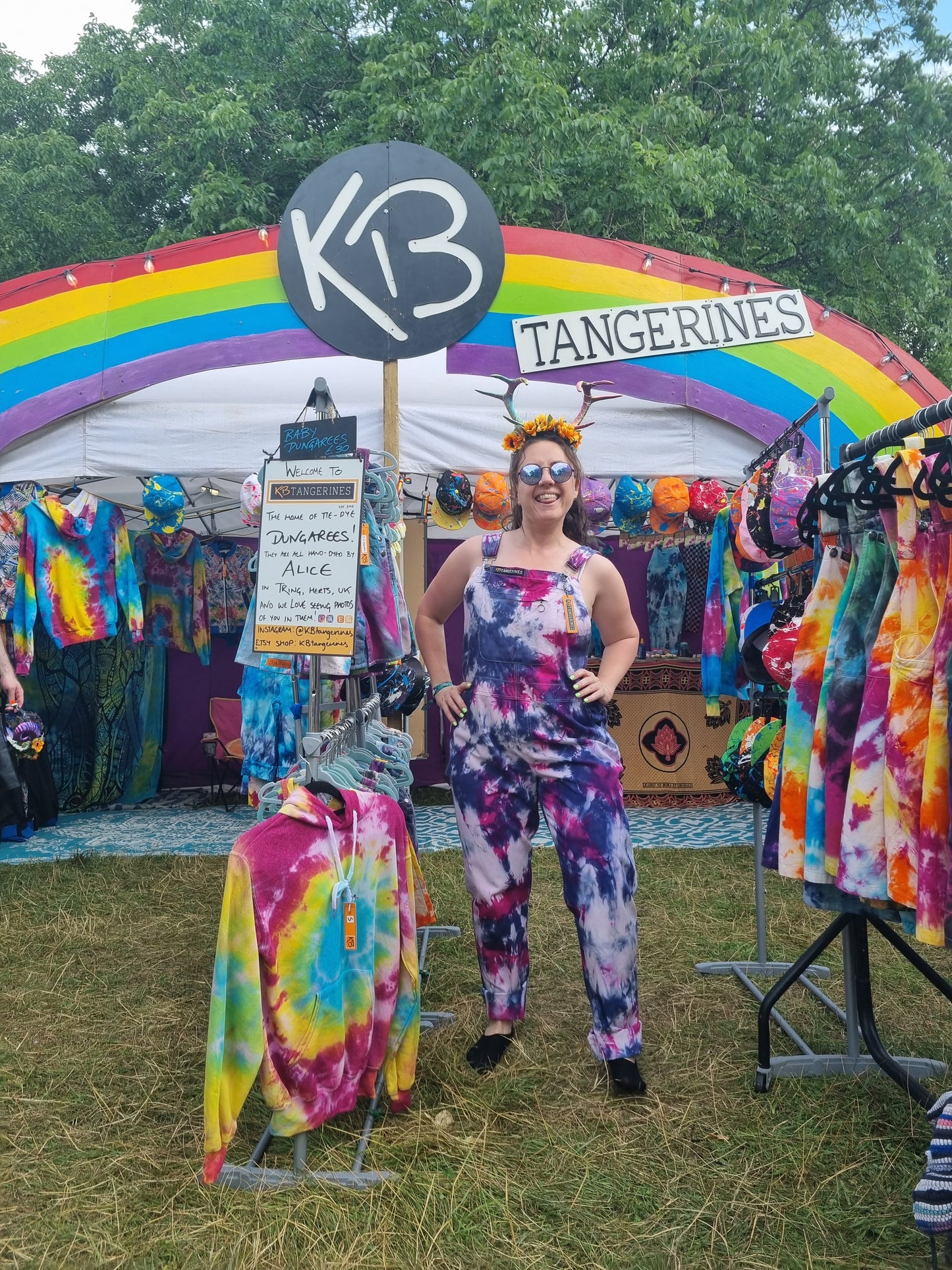 Tie-Dye Dungarees - Adult