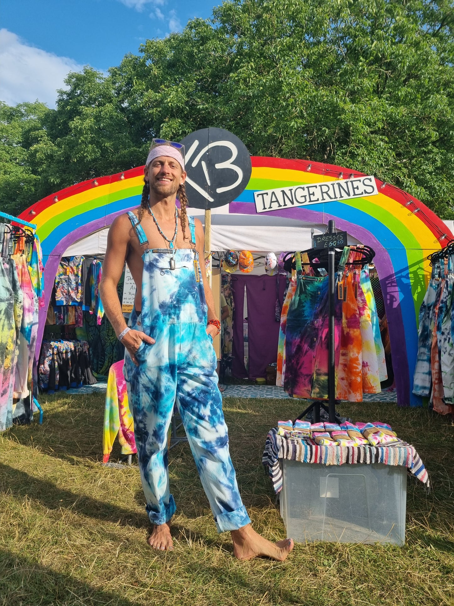 Tie-Dye Dungarees - Adult