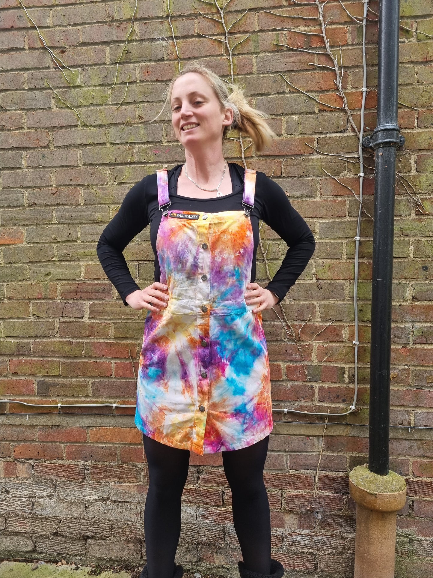 Tie-Dye Dungaree Dress - Adult