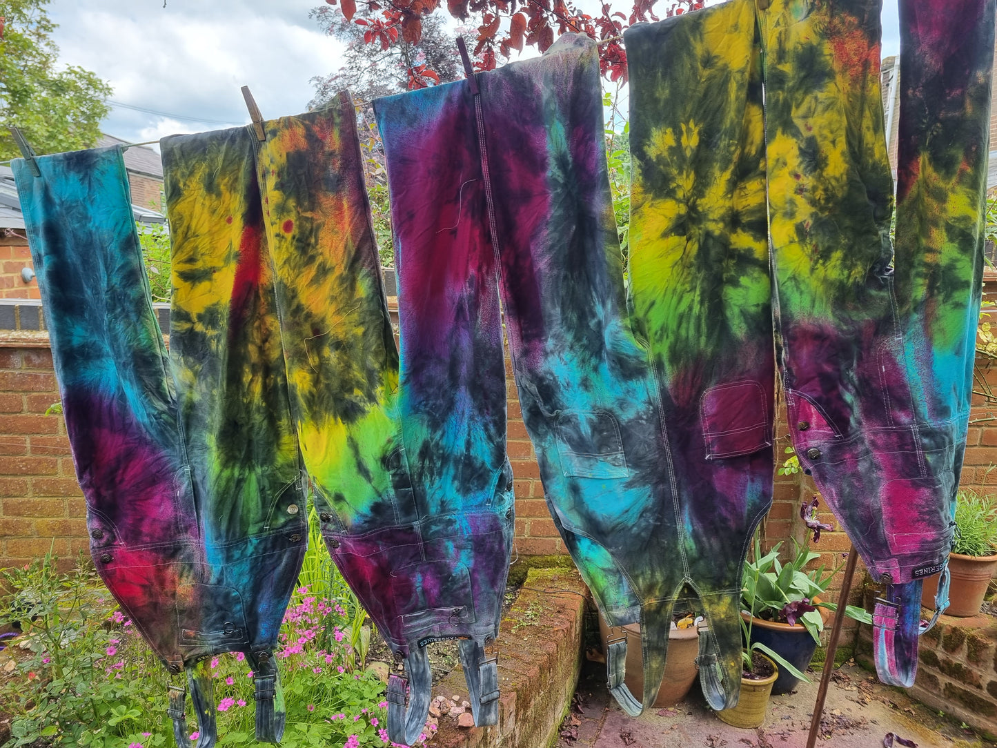 Tie-Dye Dungarees - Adult