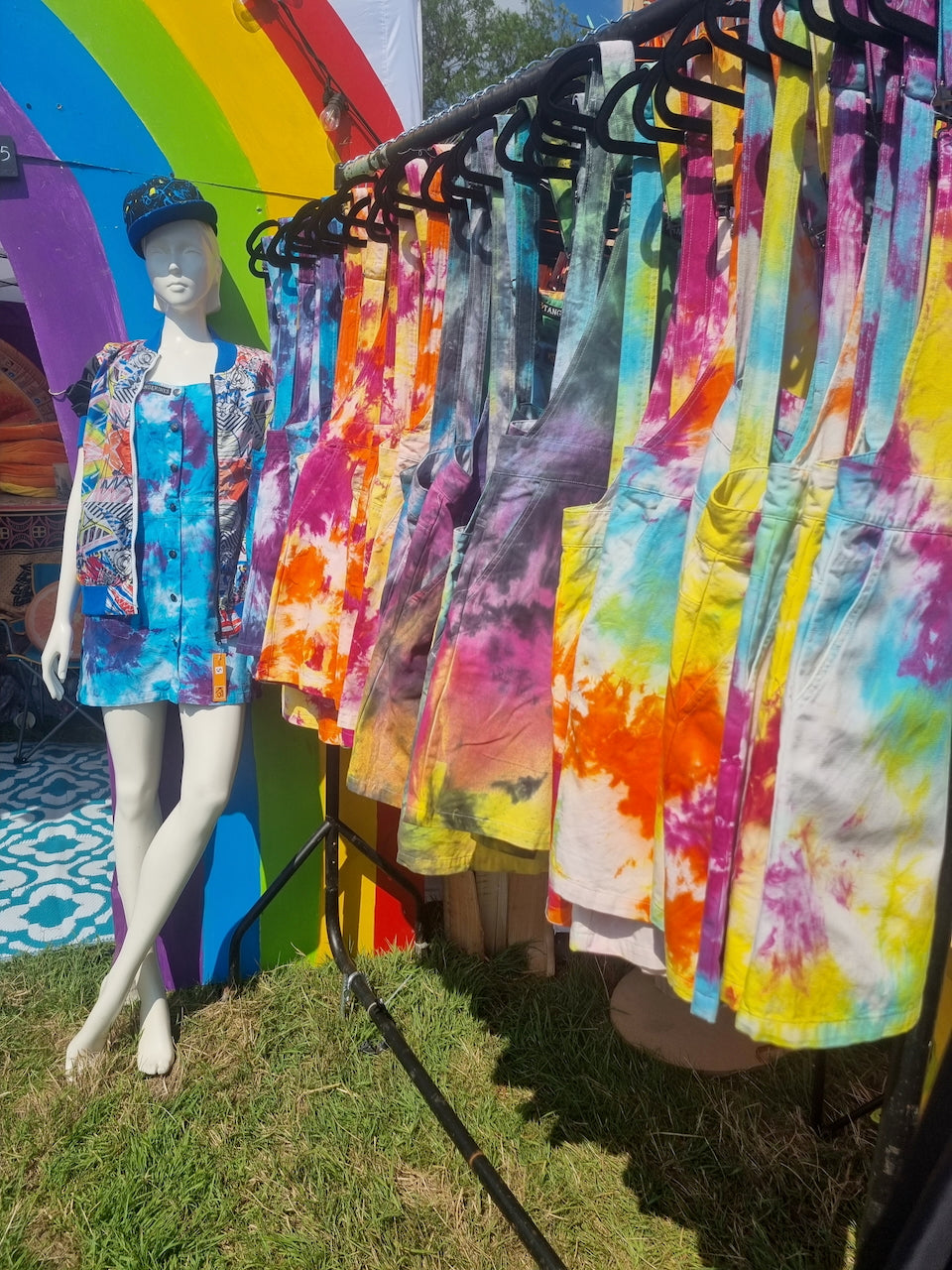 Tie-Dye Dungaree Dress - Adult