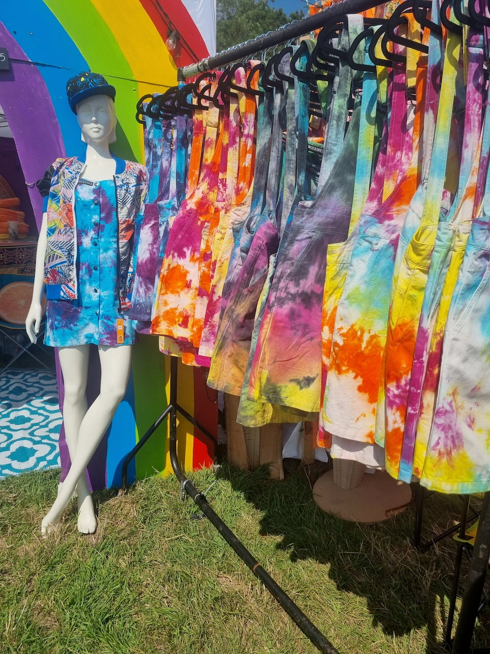 Tie-Dye Dungaree Dress - Adult