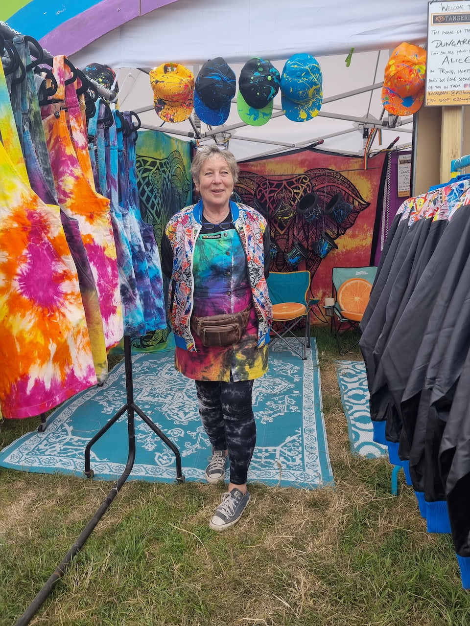 Tie-Dye Dungaree Dress - Adult