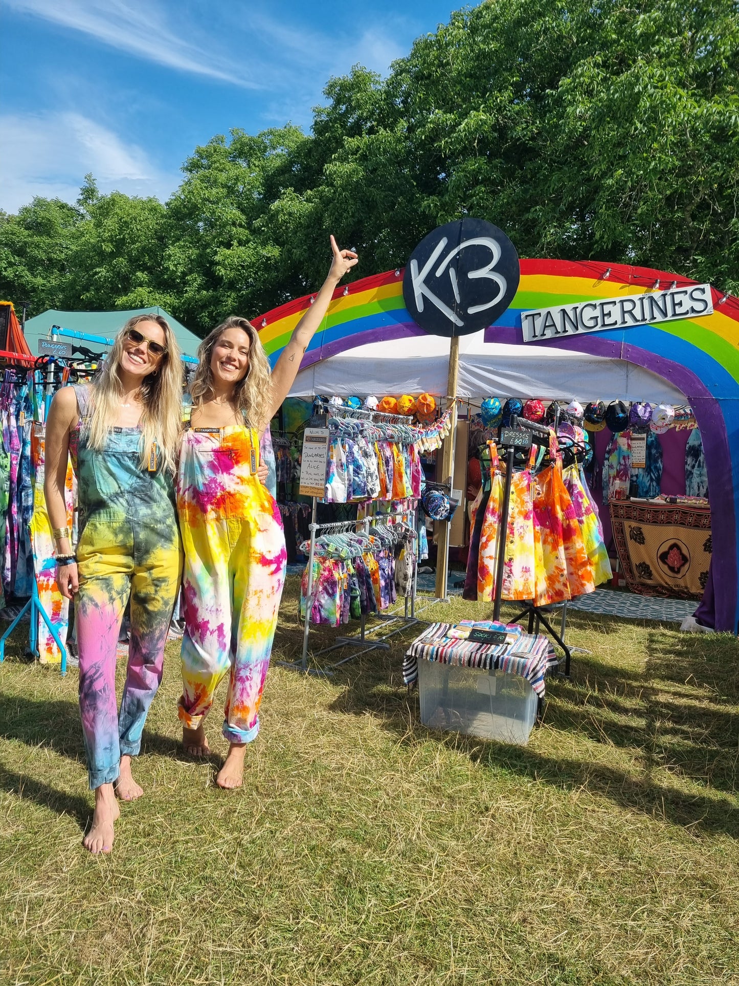 Tie-Dye Dungarees - Adult